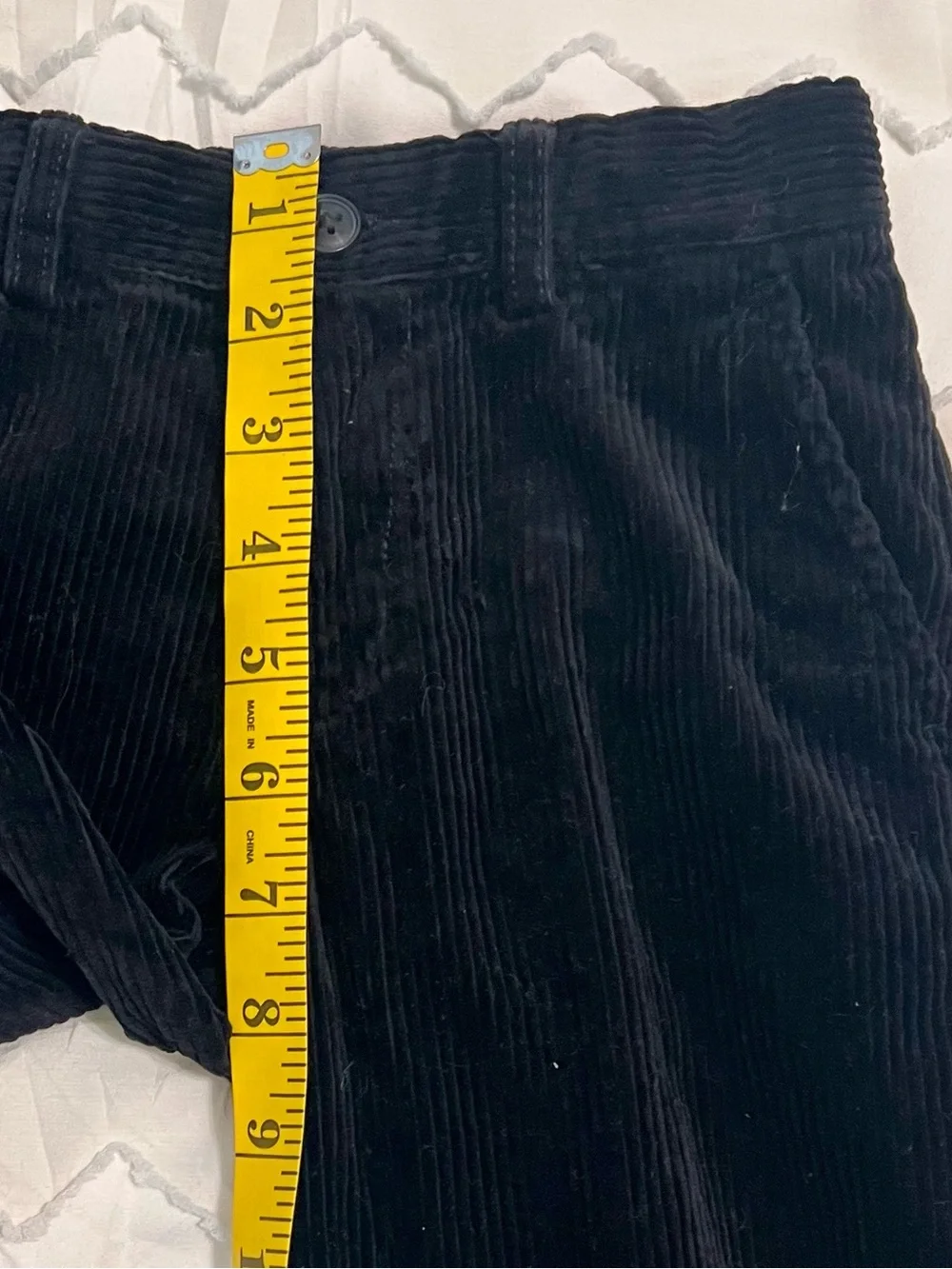 Polo Ralph Lauren Boys Black Corduroy Pants Straight Leg Size 5 Classic Cotton